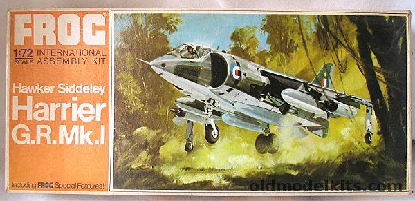 Frog 1/72 HS Harrier GR Mk.1 - XV741 or XV744 RAF Wittering Harrier Conversion Unit, F273 plastic model kit